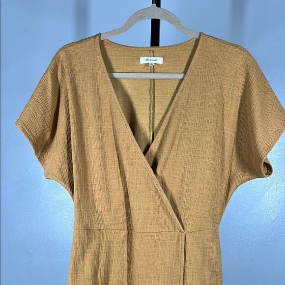 Madewell Yellow Sheath Mini Dress with Dolman Sleeves - Picture 2 of 6